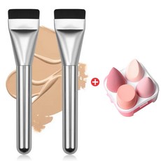 쓸리보 결자국 없는 밀착 커버 납작 스파츌라 파운데이션 브러쉬, 1개