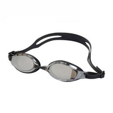 아레나 돌핀 트레이닝 미러 수경 AGW-460M A2AC1AG46 성인수경 수영훈련용품, 블랙, 1개