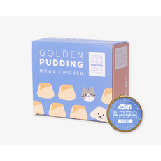 집사일기 황금푸딩 강아지 고양이 간식 미니캔, 닭가슴살, 30g, 20개