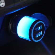 ACEPEED 차량용 네온 무드등 고속 충전기 시거잭 AP19 USB C타입, 상세페이지 참조, AP19컬러USB+C