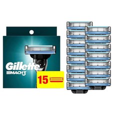 Gillette 마하3 남성용 면도날 교체용 8개입(패키징에 따라 달라집니다) 287384, 15 Count (Pack of 1)