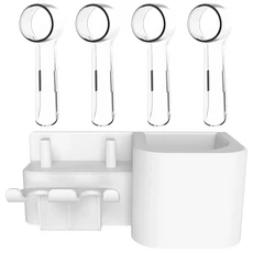 4개 브러시 헤드 먼지 커버 및 칫솔 홀더 스탠드 오랄비 D PRO 시리즈 전동 호환, 01 Clear-1 Set