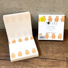 莫莫日貨 星燈社 2025年6月 文具女子博限定 全彩 方形迷你便條紙 (共7款), 1個, 03.小熊 BMB202506