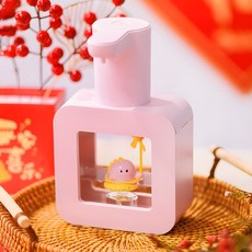 트렌드컨테이너 버블 자동손세정기 거품 디스펜서 자동펌프, 핑크, 1개