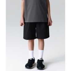 MUSINSA STANDARD KIDS 와이드 시어서커 밴딩 쇼츠 [블랙]MKDPH6Z04-BK