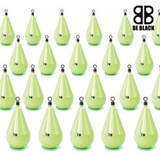 대용량 물방울 야광추 저중량 3-7호 야광봉돌 축광 싱커 문어 심해갑오징어 롤링대로 고휘도, 1세트, 30개입