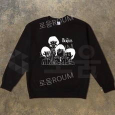 비틀즈 The Beatles 비틀스 겨울 프린트 긴소매 티셔츠 유니섹스 맨투맨 블랙