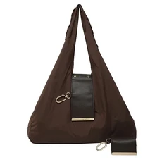 미니 키체인 토트백 키링 포함 확장형 탁월한마켓 친환경 가방 재사용 가능한 접이식 핸드백 여행용, 02 Coffee