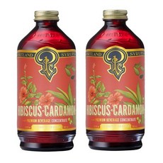 포틀랜드 시럽 히비스커스 카다멈 시럽 (12액량 온스 (2개 Portland Syrups Hibiscus Cardamom Syrup - Craft Exquisite Cocktail, 12 Fl Oz (2팩)
