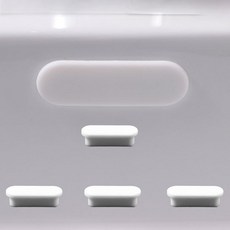 YIXUAN 타원형 사각타입 세면대 구멍 마개 배수구 홀 오버플로우캡 벌래 냄새 차단 악취방지 커버 캡 실리콘, 4개