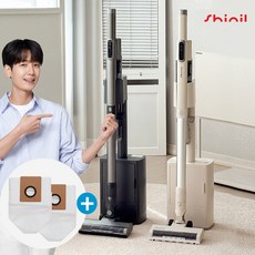 [26년형] 신일 스테이션 에어그립 무선청소기 오토클린, 그레이