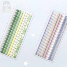 MN 롱인덱스 종이인덱스스티커, 스위밍풀(투명)