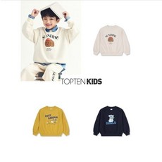 탑텐 키즈 버비 더블니트 그래픽 스웨트셔츠 MKF1TR1101-IC 181851