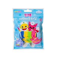 Pinkfong 碰碰狐 兒童牙線棒, 1個, 【鯊魚寶寶造型兒童牙線棒】32入/包
