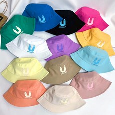 봄 나들이 고급 유아 아동 모자 유블럭 벙거지 면 사계절 선물 어린이집 유치원 체험학습 소풍 방학 여행