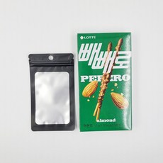 포장용 블랙 반투명 컬러 지퍼백 8cm X 14cm 구디백, 포장용 블랙 반투명 컬러 지퍼백 8cm X 14cm 구