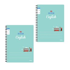 아이비스 초등영어 스프링노트 남아용 좁은칸 SP11628, 버스, 2개