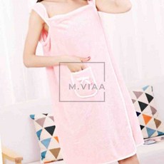 엠비아2 극세사 샤워 가운 핑크 나이트가운