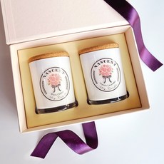 Nescent大豆蠟燭 2個禮盒組, 黑櫻桃+法國薰衣草