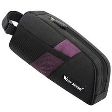 시그니처베이지 로드 자전거 탑튜브 프레임 가방 YPZ429, 1개, 블랙퍼플