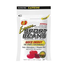 Extreme Sport Beans 카페인이 함유된 다양한 맛 28.3g(1온스) 재밀봉 가능한 백 - 전해질과 비타민이 함유된 천연 과일 맛 3가지 - 강렬한 운동을 위한, 1, 28g