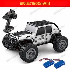 오프로드 몬스터 4WD 산악 RC카 4륜 무선 원격 대형 4wd 입문용 rc카 선물, 16103-화이트 (배터리 2개)