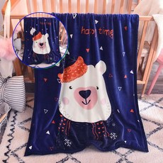 쌍문상회 블랭킷 블랑켓 해피베어 양면 밍크 아기블랭킷 밍크담요 담요이불 항공담요 극세사담요 블랑캣 100x140cm 이중 40872EA, 본상품