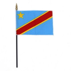 인사동공예 미니 탁상기 깃발 세계 국기 만국기 10x15cm, 1개, 콩고민주공화국
