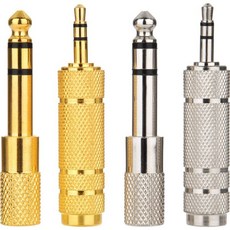 이부트 4개 헤드폰 어댑터 6.35mm 14인치 수컷에서 3.5mm 암과 오디오 스테레오 플러그 암 잭 플레이어 기타 앰프용, 이부트 4개 헤드폰 어댑터 6.35mm 14인치 수컷에