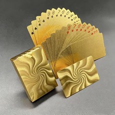 프리미엄 황금 포커 카드 파티 방수, 금색 레이저 포커, 1세트 금색 레이저 포커, 1세트