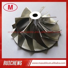 호환 TF035 42.24/56.02mm 6 + 블레이드 터보 빌렛/밀링/알루미늄 2618 컴프레서 휠 49135-05671/320D 용