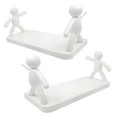 깔끔더하기 주방 무타공 흡착 회전 육발 후크, 1개, 화이트 1개, 화이트