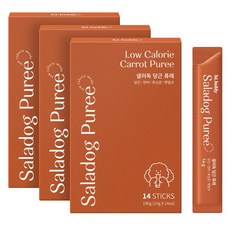 하이루디 샐러독 당근 퓨레 강아지 짜먹는 간식, 42개, 14g