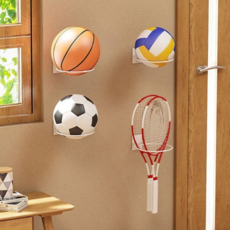 벽걸이 공 보관대 볼 정리대 축구공 농구공 진열대 거치대, 화이트