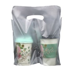 테이크아웃 비닐컵캐리어 2구 소 무지 1박스 1000매