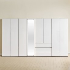 멜로우 레브리 LPM 3200 장농 세트 시리즈, 04. 터치형 3200 3서랍 거울도어 이불장 세트
