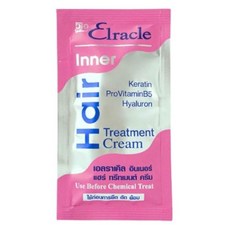 Elracle Inner Hair Treatment Cream 含有角蛋白、維生素B5、玻尿酸, 3個, 30ml