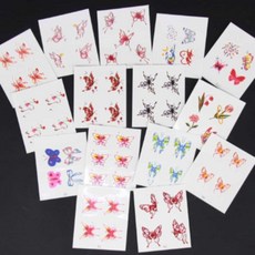 살림냥냥 미니 타투스티커 나비B 얼굴에붙이는스티커