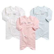 그린베베 신생아 여름용 스몰도트 쟈가드 배냇가운