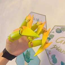 생체 공학 기계 장갑 외계인 블랙 고스트 댄스 소품 로봇 손 발톱 할로윈, H. 컬러풀 드래곤 클로왼쪽 장갑 포함