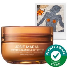 Josie Maran 조지 마란 토플리스 탠저린 - 휘핑 아르간 오일 리필 가능 퍼밍 바디 버터 용기, 03번6 oz