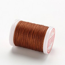 hilo encerado para cuero 스레드 가죽 공예 바느질 라운드 폴리 에스터 코드 코팅 문자열, 0.4mm, 4-Light Coffee, 1개