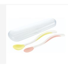 Richell 利其爾 TLI 柔軟離乳湯匙 (5個月以上寶寶適用), 1個, 湯匙套裝(附盒)