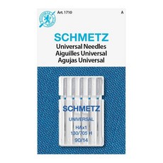 SCHMETZ 범용 재봉틀 바늘 - 사이즈 90/14 5바늘 카드 5개 팩, 카드 1개(바늘 5개)