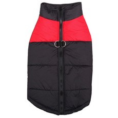 ZEZEPET 애견 집업 패딩 하네스, 레드, 1개