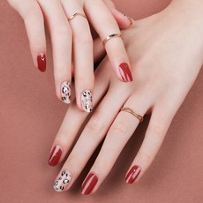 말랑네일 레드샴페인 리얼 젤네일스티커, 05_말랑 레드샴페인, 1개