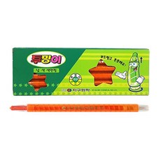지구 투명이 낱색 색연필 채점펜 (주황 12자루), 주황