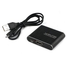 專業版 超大頻寬 支援4K2K HDMI分配器 切換器 一進二出 1進2出 一分二 一進四出, 1個, 一進二出高階金屬含供電線(必要才供電)