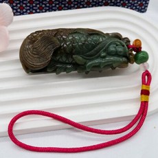 鯉躍龍門翡翠玉墜項鍊 精雕玉珮, 1個