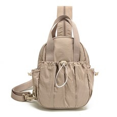兩用背包 戶外輕便斜挎包 胸包 後背包 男女中性運動騎行背包 百搭通勤多功能背包 大容量背包 雙肩背包 側挎包 手拎包, 卡其